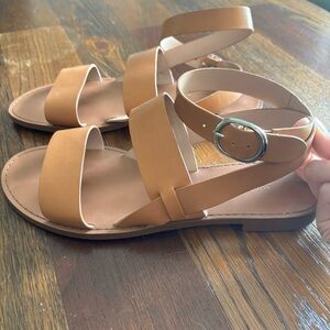 Banana Republic Heritage 3 strap natural beige Leather Sandal